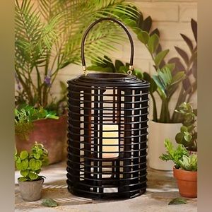 Woven 19" Indoor/ Outdoor Lantern with LED Candle by Bobby Berk